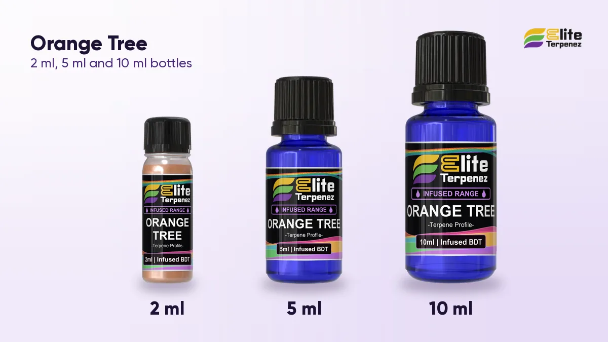 Elite Terpenez woody floral terpene bottles in 2 ml, 5 ml and 10 ml sizes | Elite Terpenez