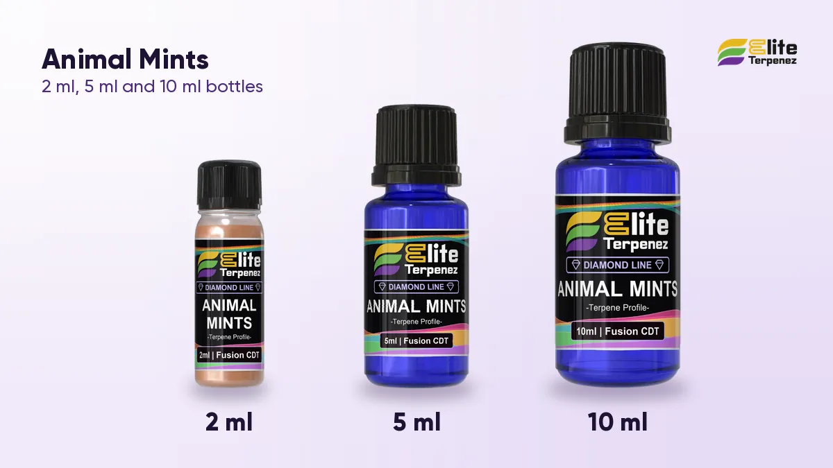 Elite Terpenez terpene bottles in 2 ml, 5 ml and 10 ml sizes | Elite Terpenez