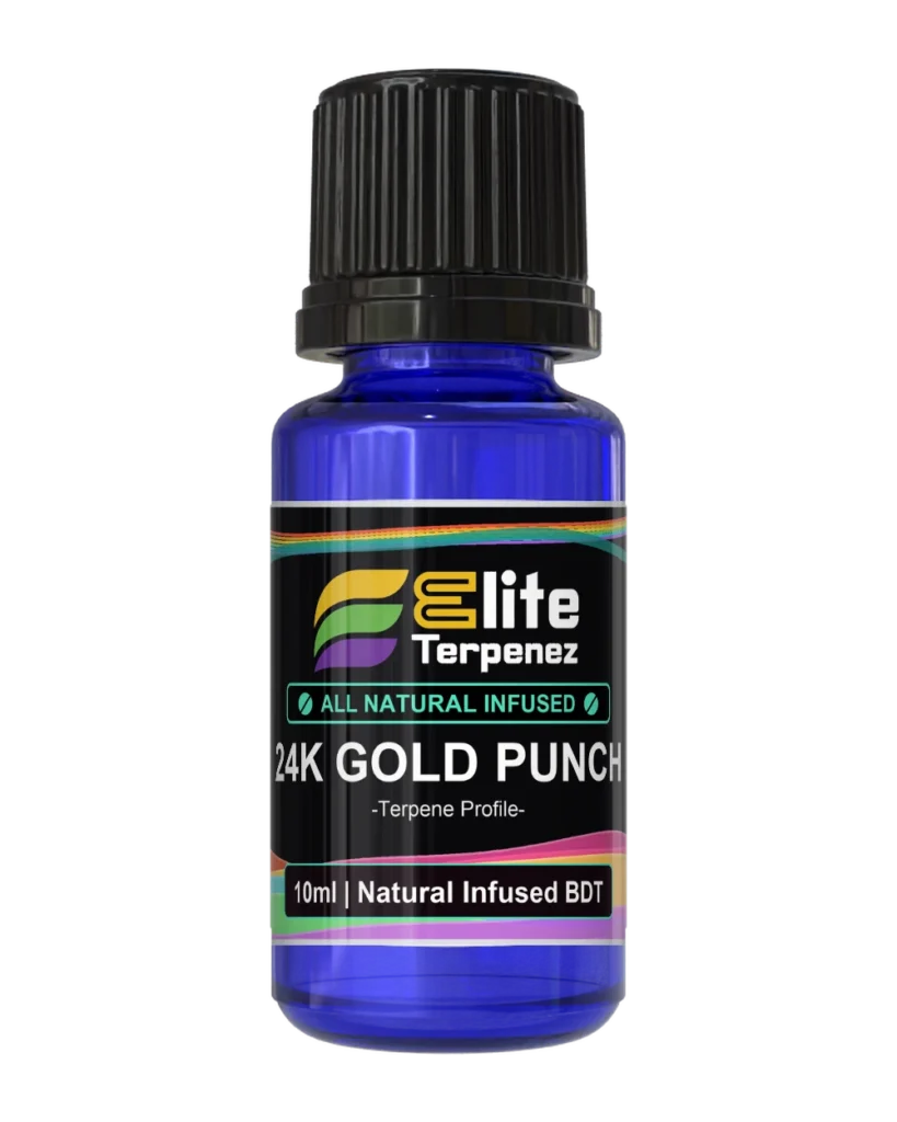 Elite Terpenez 24K Gold Punch 10ml All Natural Infused terpene bottle