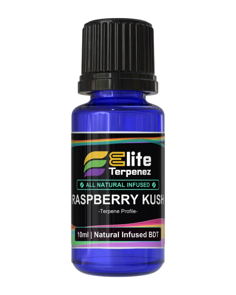 Elite Terpenez Raspberry Kush 10ml All Natural Infused terpene bottle