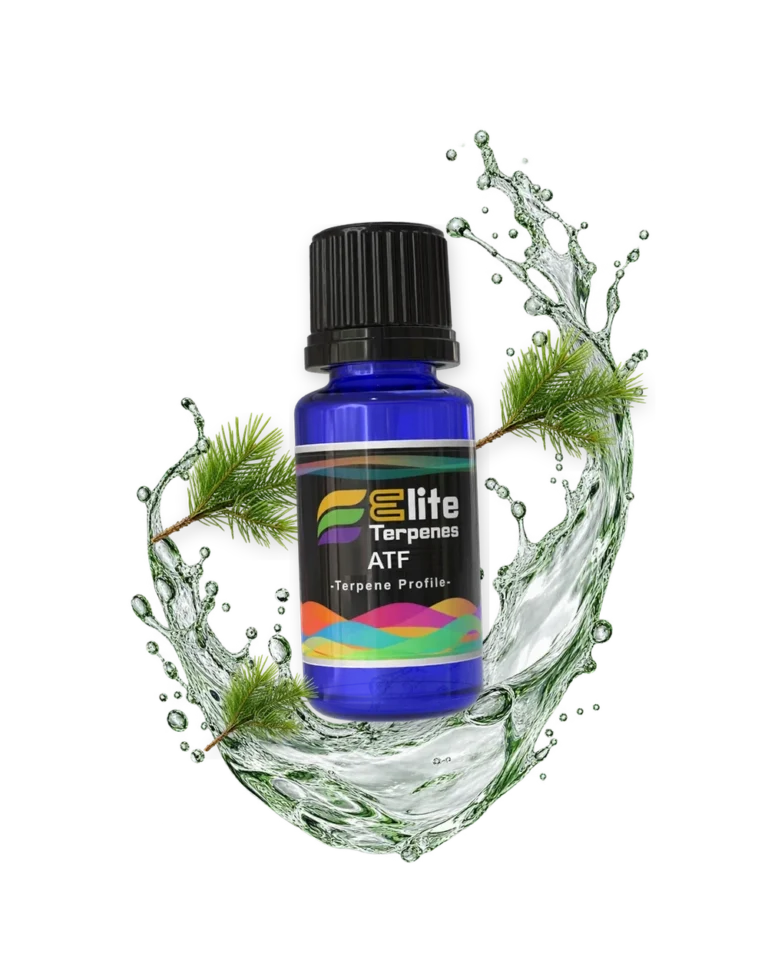 ATF Classic Strains blue bottle with flavour artwork