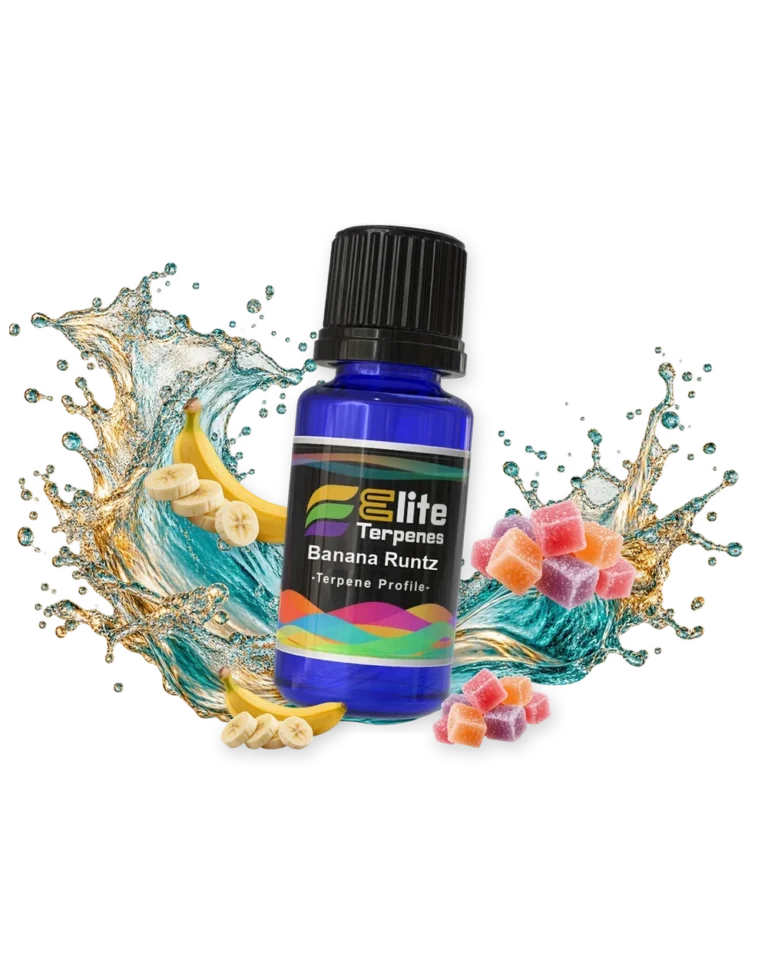 Banana Runtz All Natural Infused blue bottle with flavour artwork