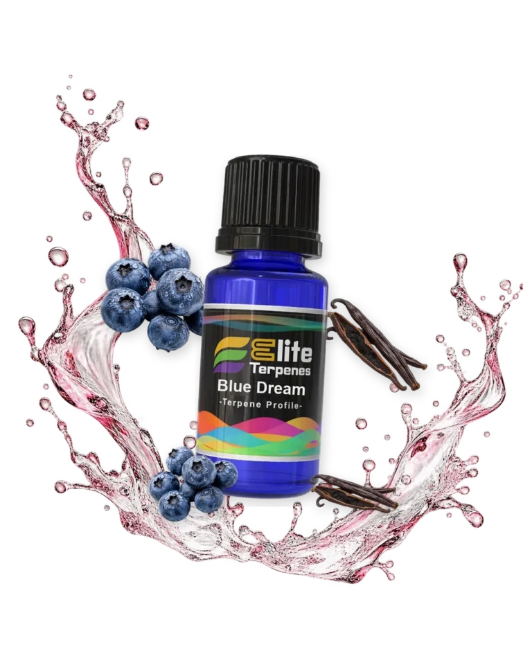 Blue Dream All Natural Infused blue bottle with flavour artwork