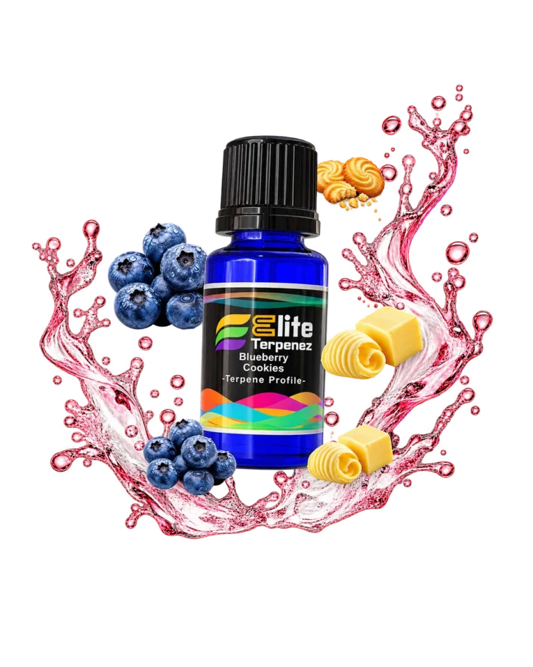 Blueberry Cookies Flavour Infused blue bottle with flavour artwork