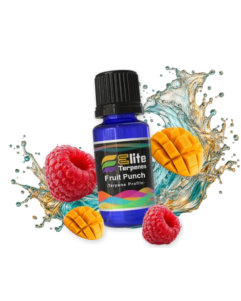 Fruit Punch Flavour Infused blue bottle with flavour artwork