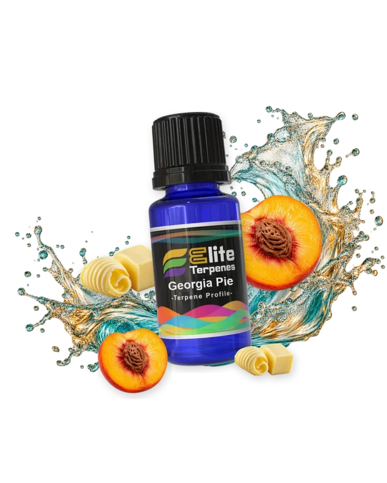 Georgia Pie Flavour Infused blue bottle with flavour artwork