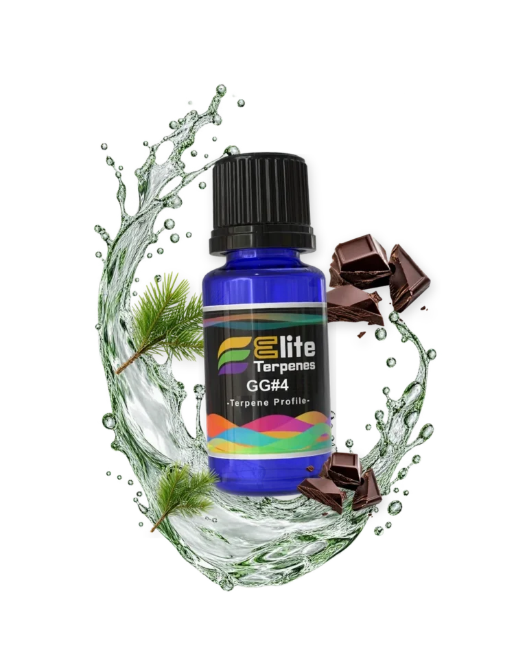 GG4 Classic Strains blue bottle with flavour artwork