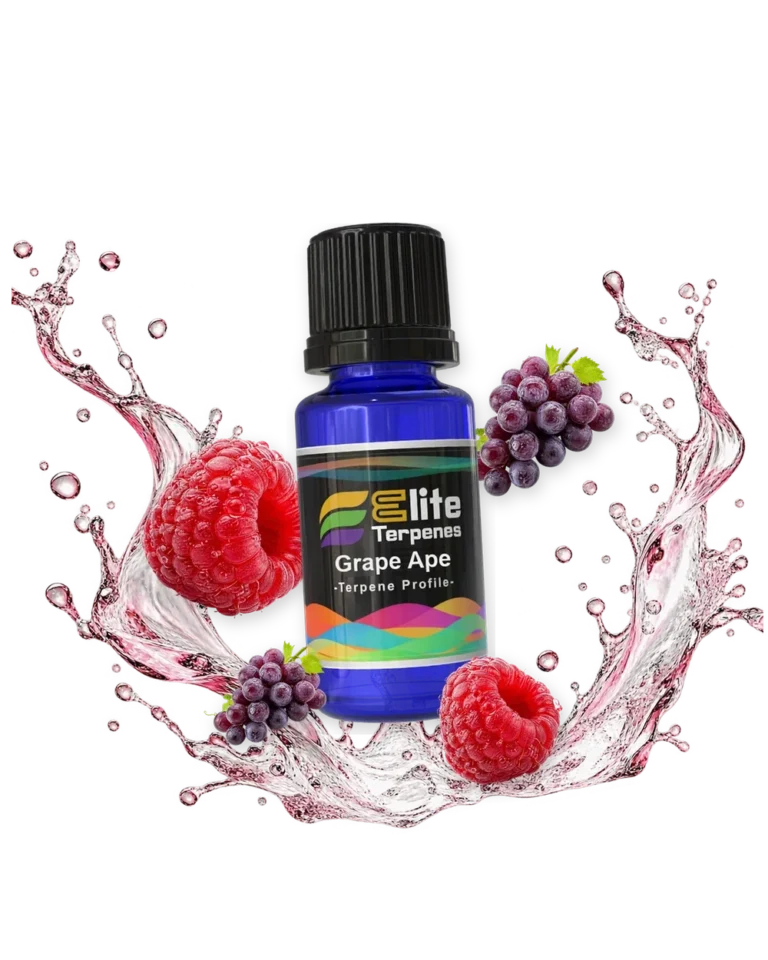 Grape Ape All Natural Infused blue bottle with flavour artwork