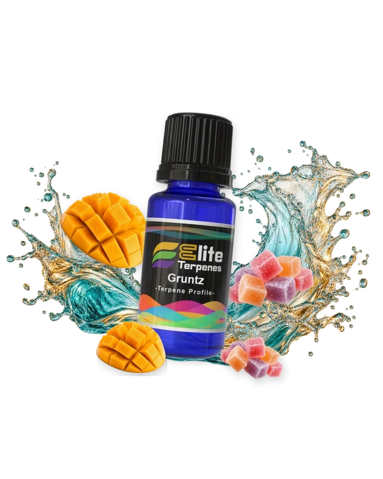 Gruntz Classic Flavour Infused blue bottle with flavour artwork