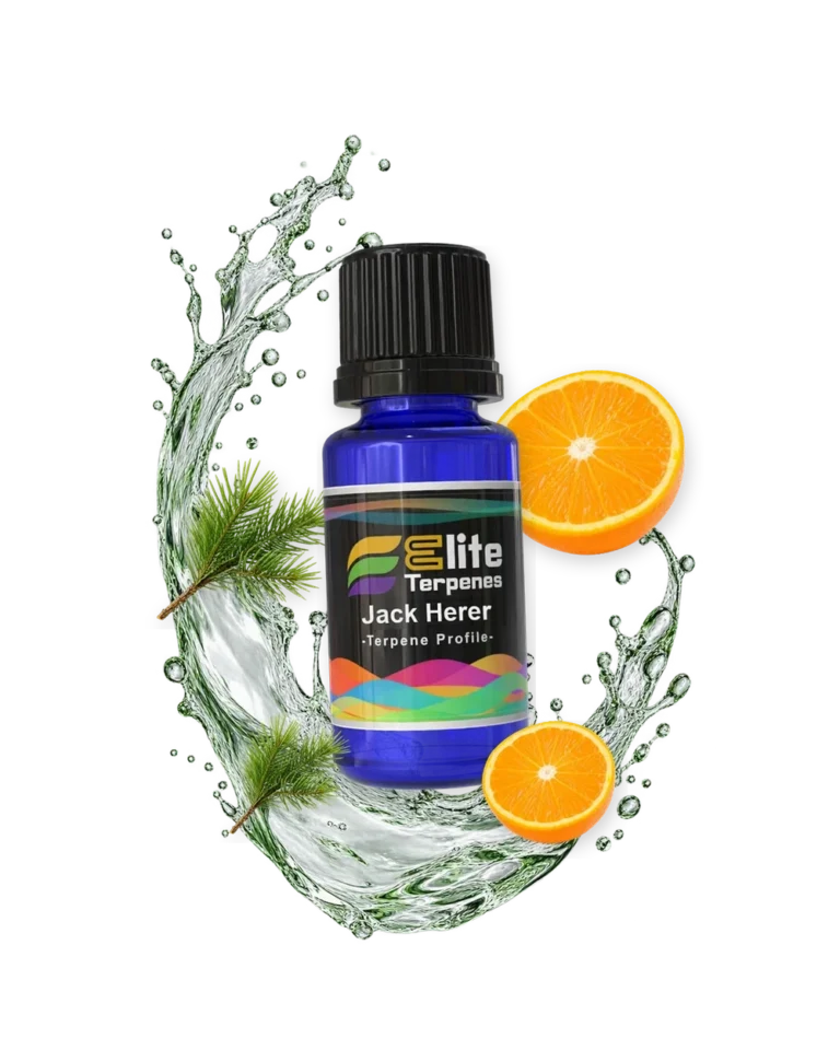 Jack Herer Natural Terpenes blue bottle with flavour artwork