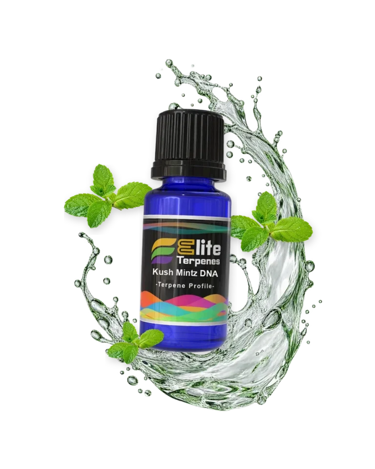 Kush Mintz DNA DNA Series blue bottle with flavour artwork