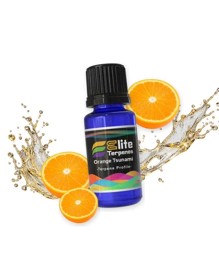 Orange Tsunami Flavour Infused blue bottle with flavour artwork