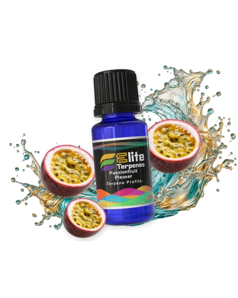 Passionfruit Pleaser Flavour Infused blue bottle with flavour artwork