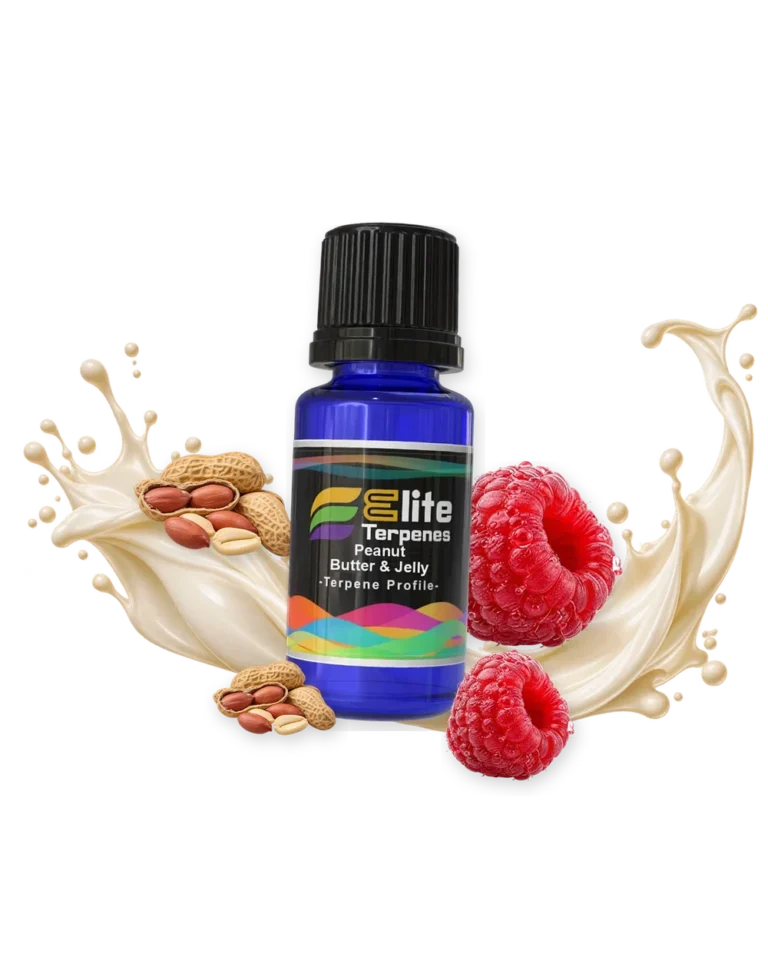 Peanut Butter & Jelly Flavour Infused blue bottle with flavour artwork