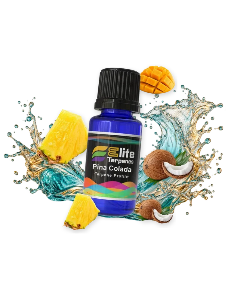 Pina Colada Flavour Infused blue bottle with flavour artwork