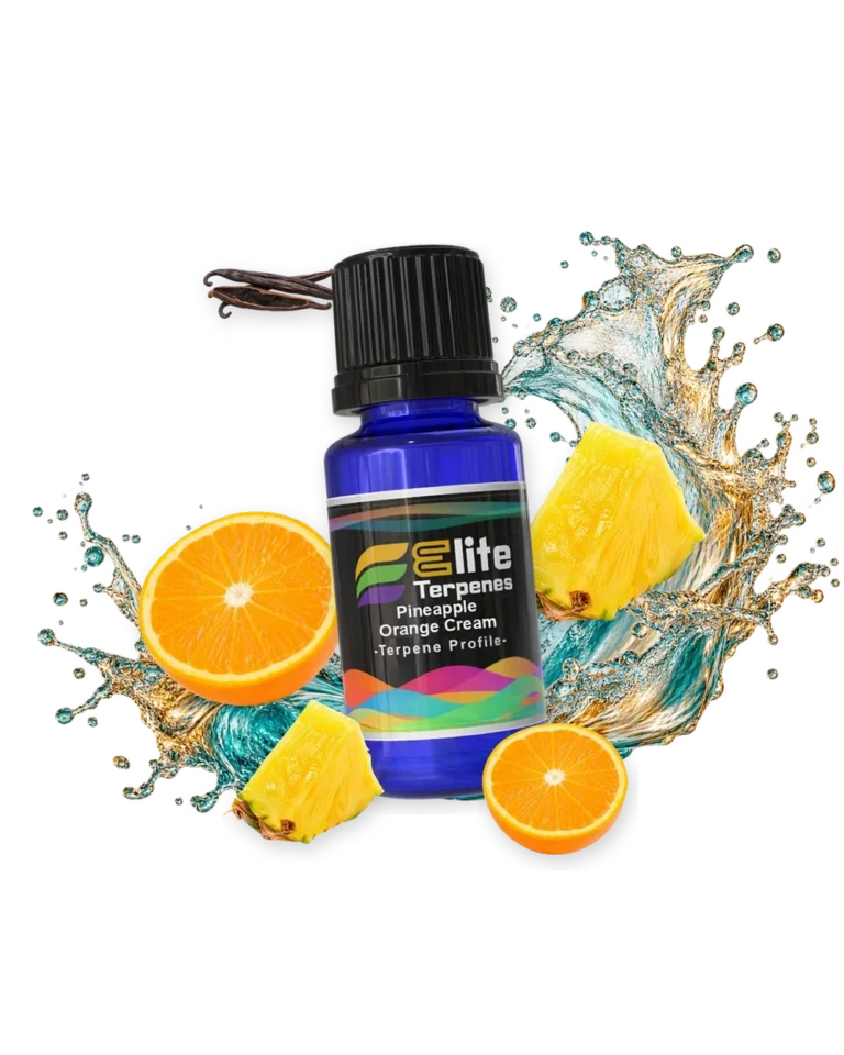 Pineapple Orange Cream Flavour Infused blue bottle with flavour artwork