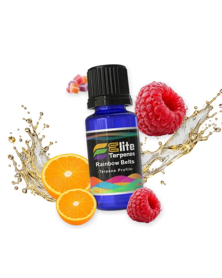 Rainbow Belts All Natural Infused blue bottle with flavour artwork
