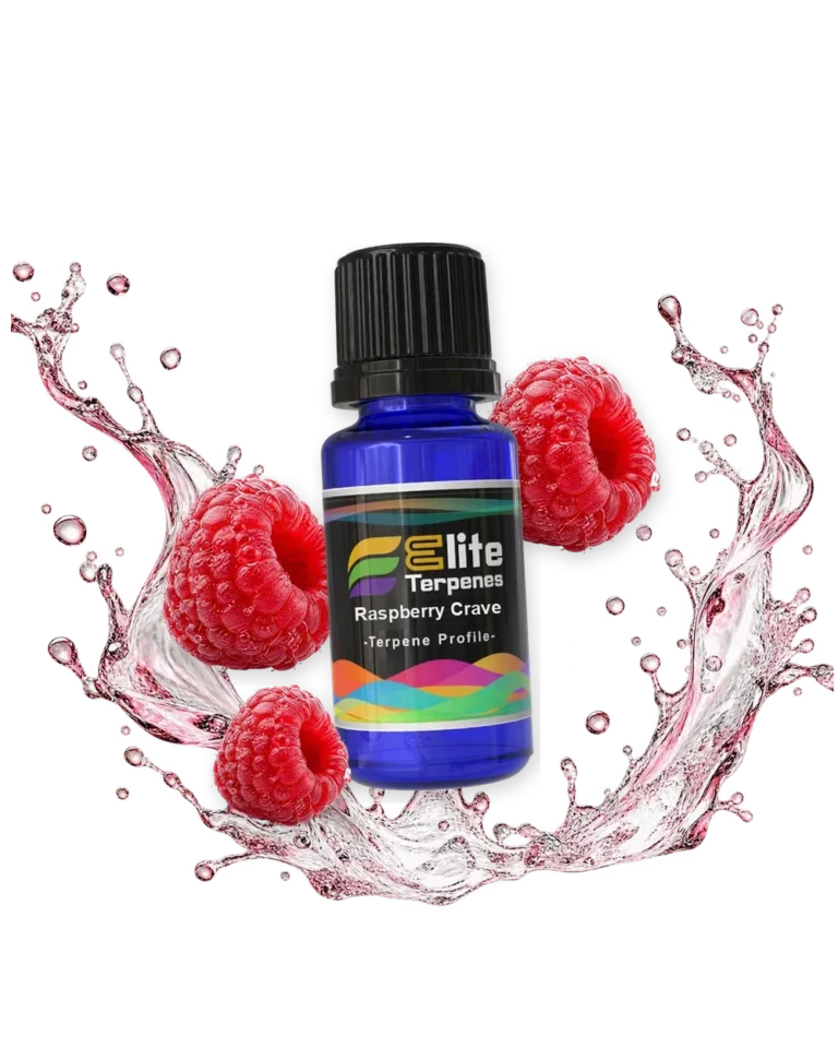 Raspberry Crave Flavour Infused blue bottle with flavour artwork