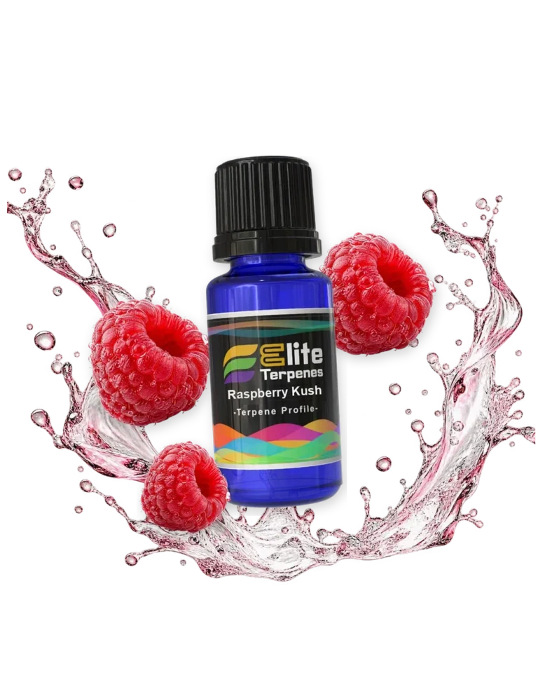 Raspberry Kush Classic Flavour Infused blue bottle with flavour artwork