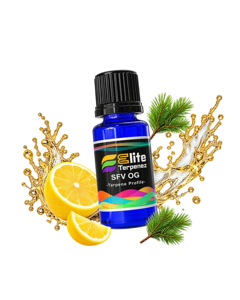 SFV OG Classic Strains blue bottle with flavour artwork