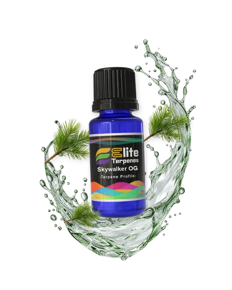 Skywalker OG Natural Terpenes blue bottle with flavour artwork